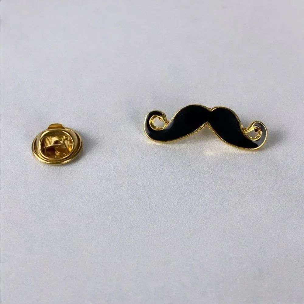 Mustache Enamel Pin/ Brooch - Picture 2 of 4